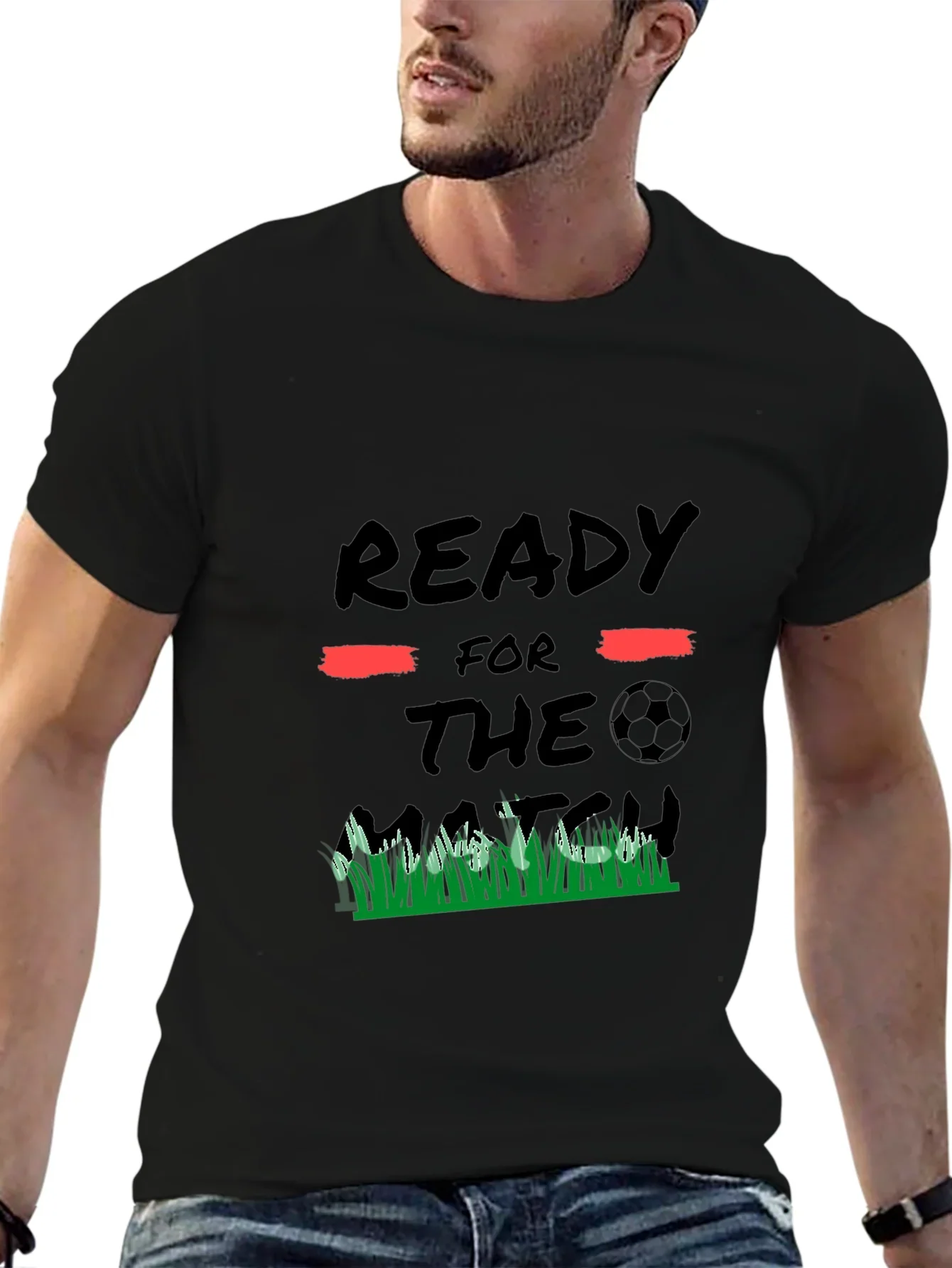 Ready for the Match Black Graphic Tee