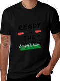 Ready for the Match Black Graphic Tee