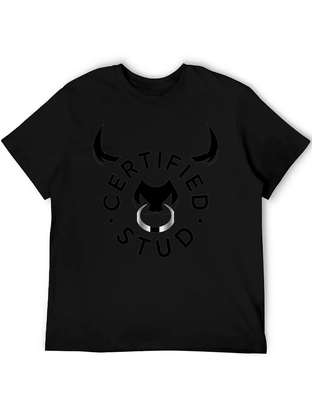 Certified Stud Graphic Tee - Black Bull Design