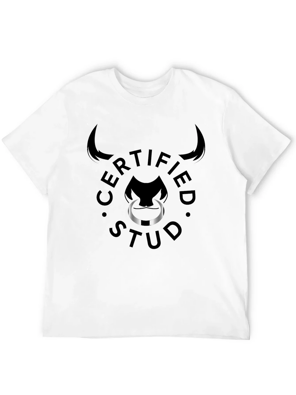 Certified Stud Graphic Tee - Black Bull Design