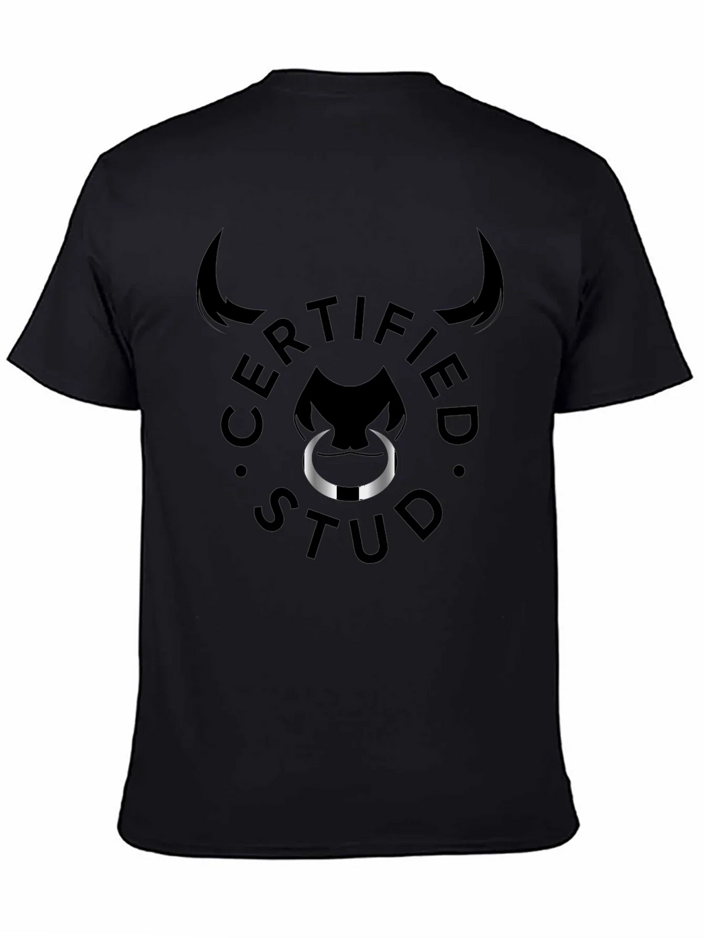 Certified Stud Graphic Tee - Black Bull Design