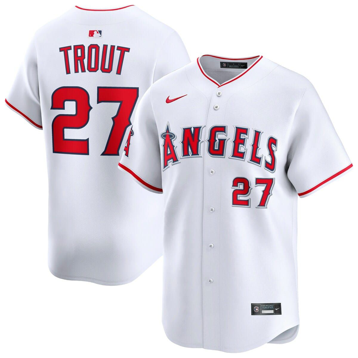 Men's #27 Mike Trout Los Angeles Angels Baseball Jersey