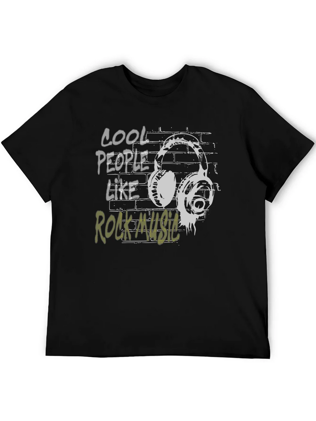 Cool People Rock Music Black Graphic T-Shirt