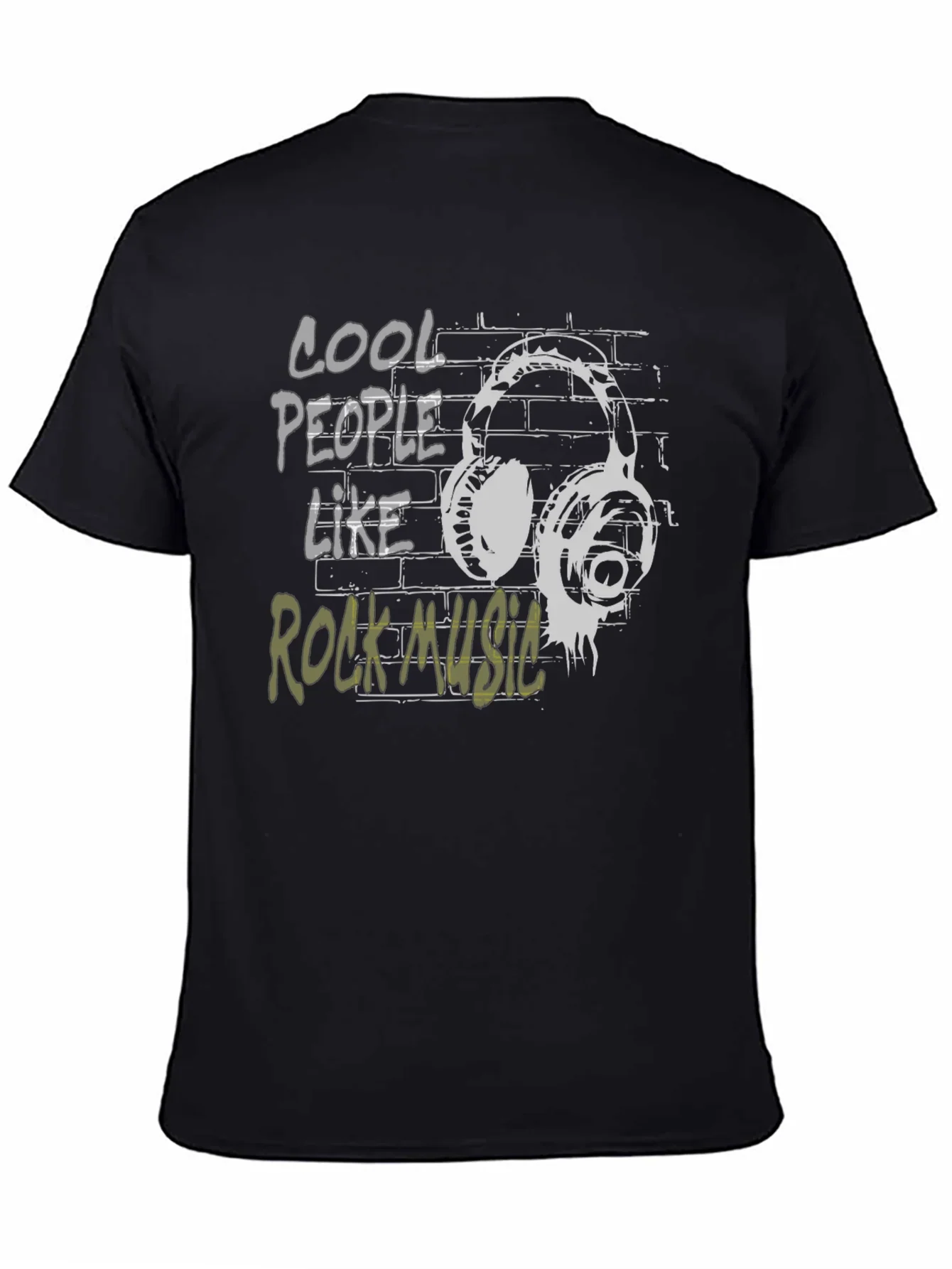 Cool People Rock Music Black Graphic T-Shirt