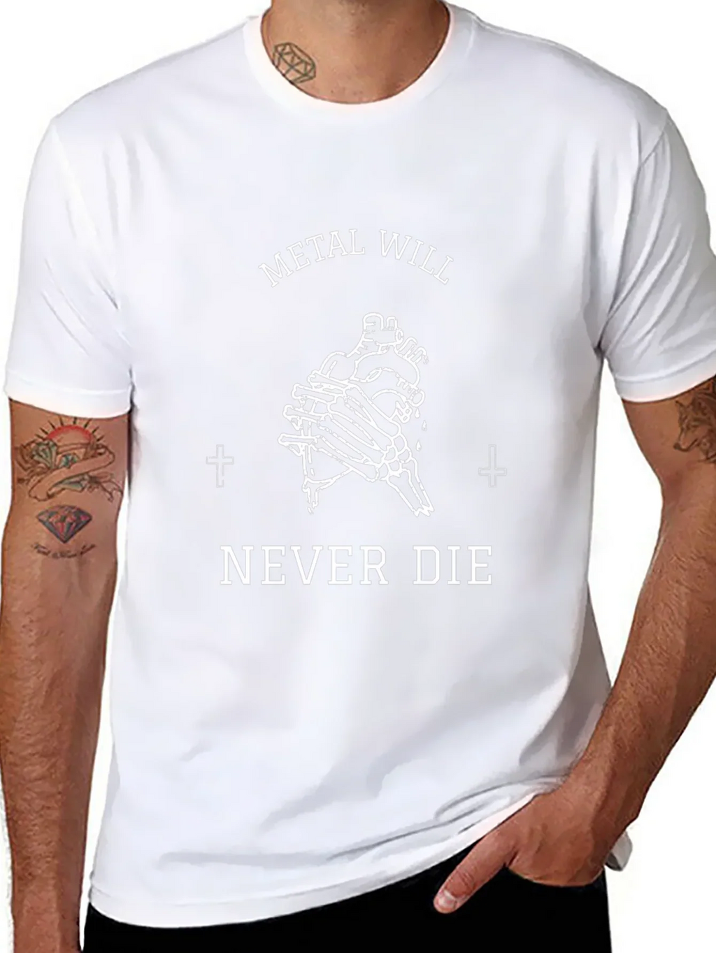 Metal Will Never Die Graphic Tee - Black
