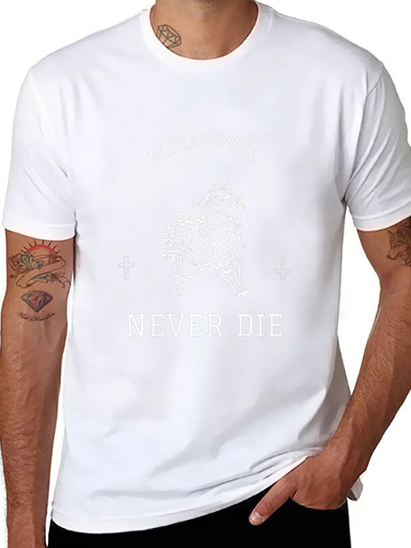 Metal Will Never Die Graphic Tee - Black