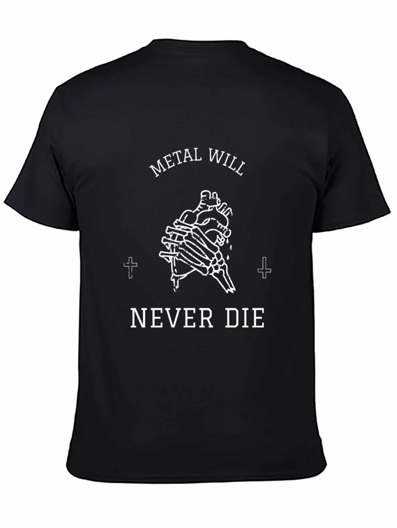 Metal Will Never Die Graphic Tee - Black