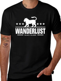 Wanderlust Black Island Graphic Tee - Stylish Travel T-Shirt