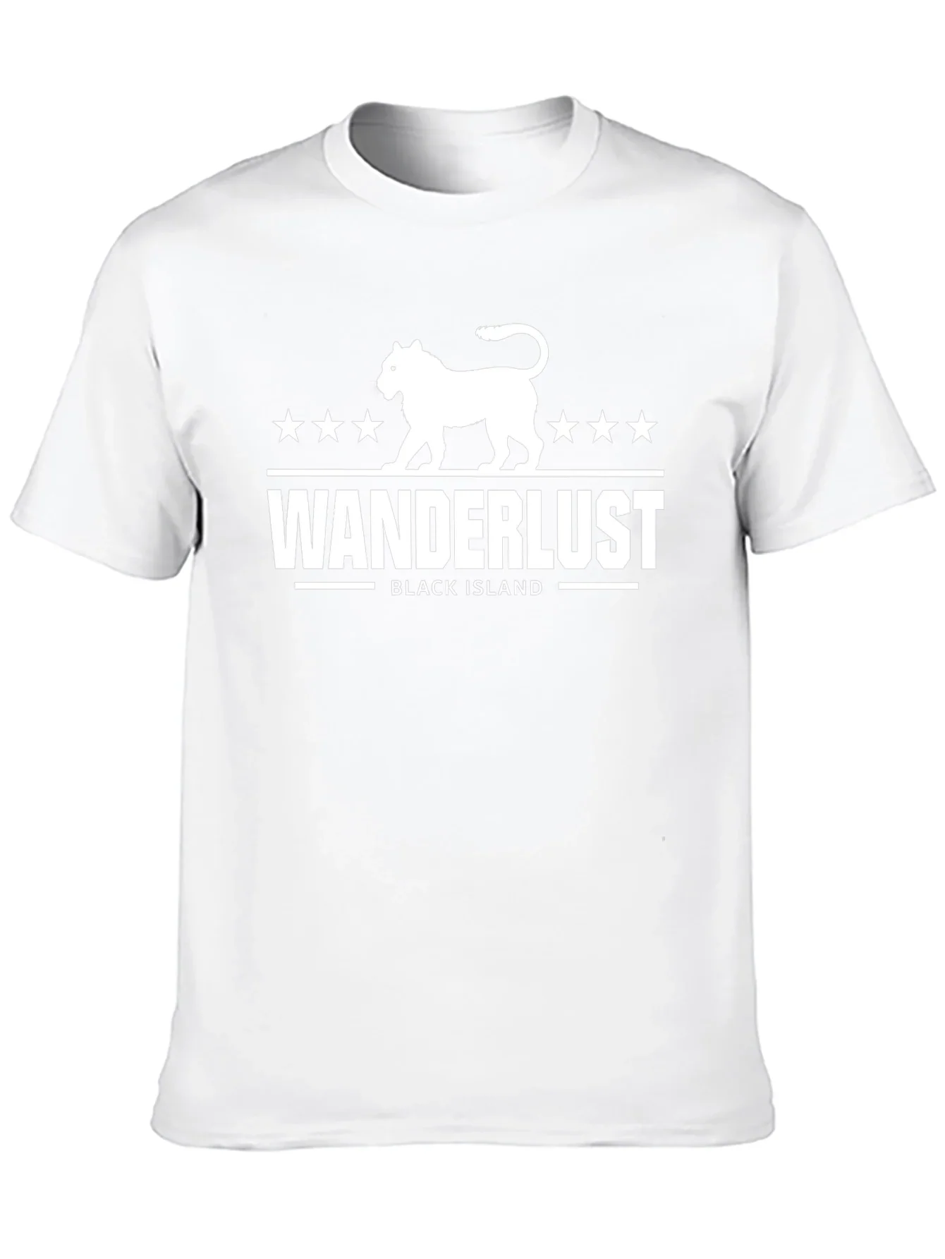 Wanderlust Black Island Graphic Tee - Stylish Travel T-Shirt