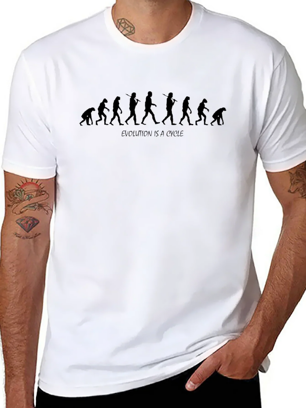 Evolution Cycle T-Shirt - Black