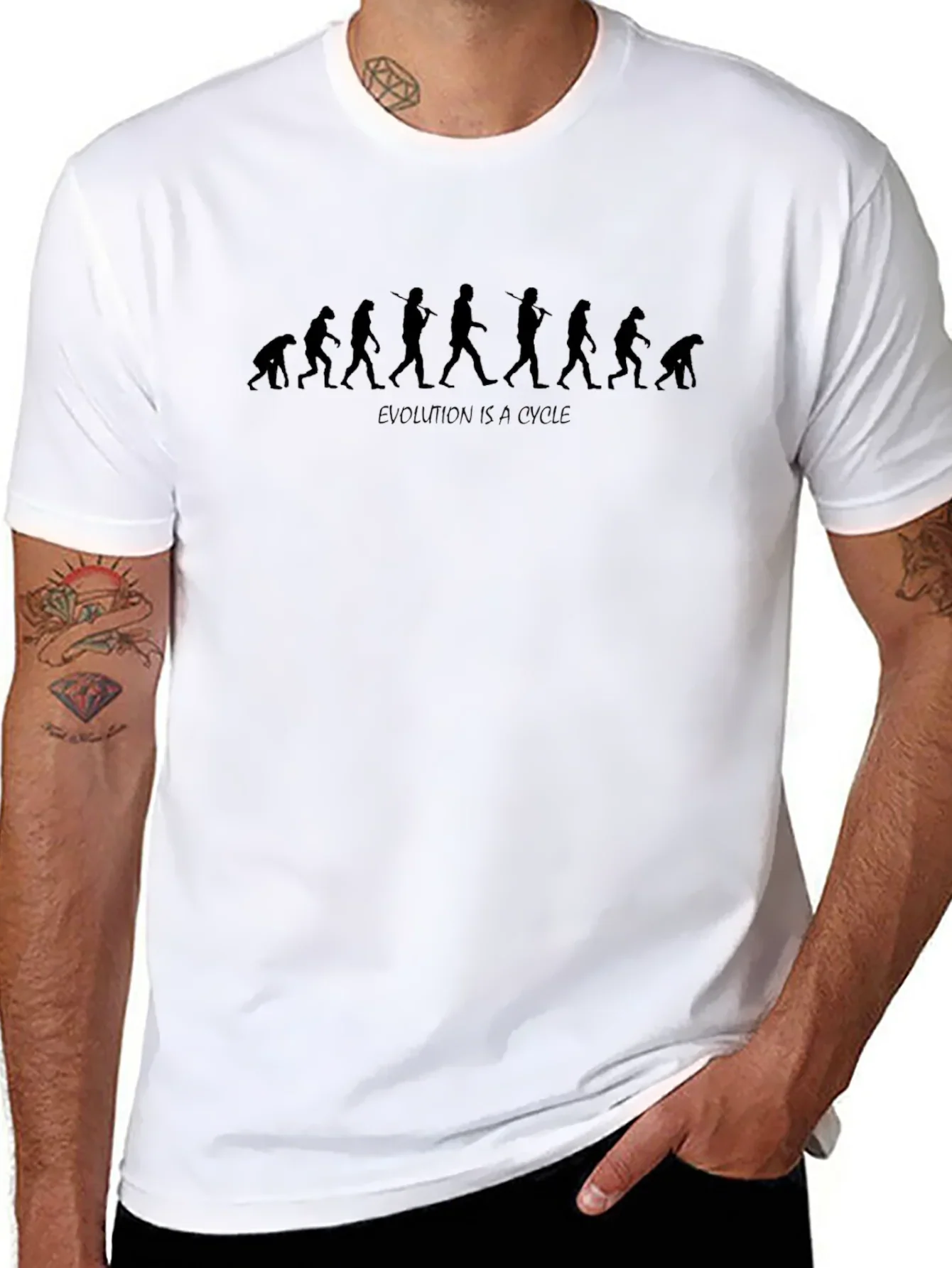Evolution Cycle T-Shirt - Black
