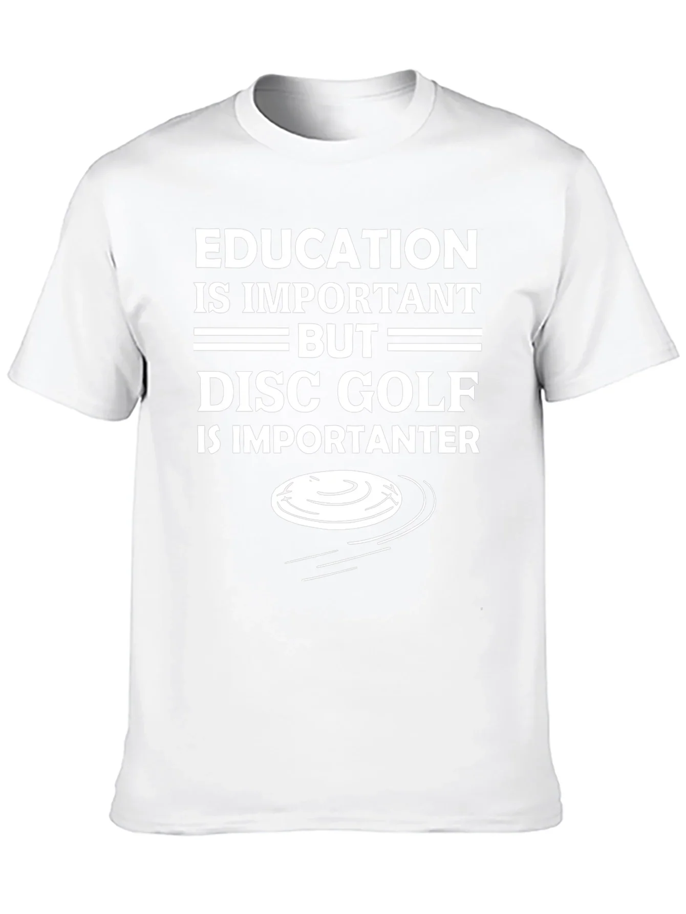 Funny Disc Golf T-Shirt - Education Important But...