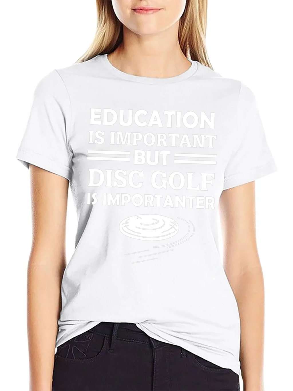 Funny Disc Golf T-Shirt - Education Important But...
