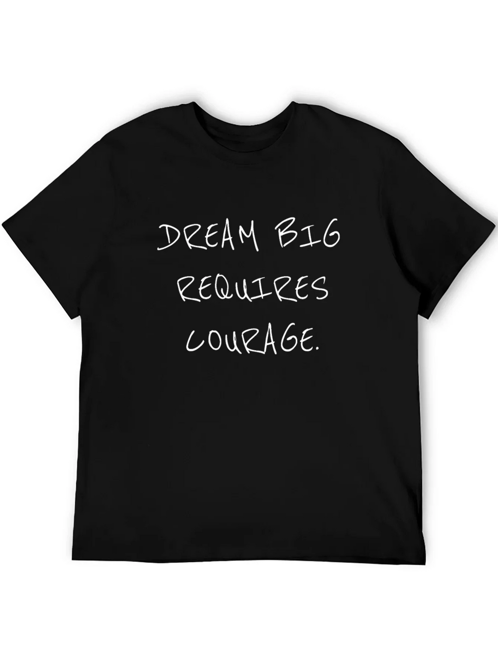 Dream Big Graphic Tee - Black Cotton T-Shirt