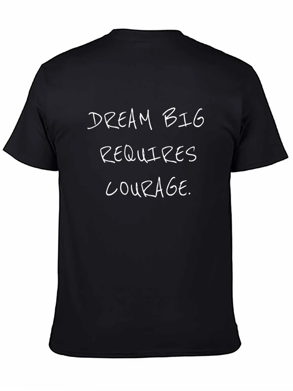 Dream Big Graphic Tee - Black Cotton T-Shirt
