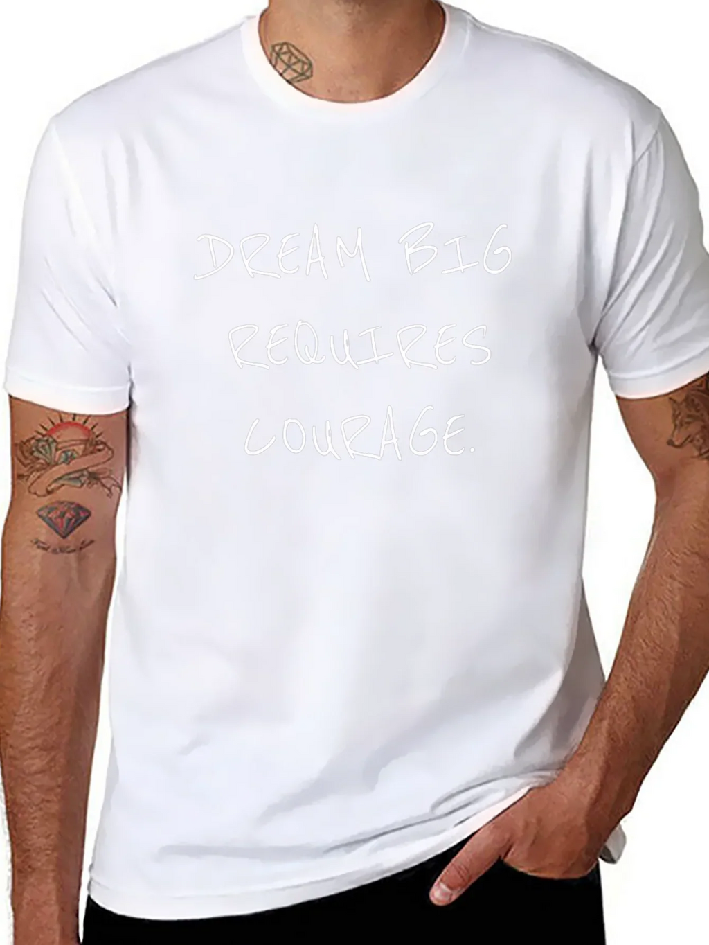 Dream Big Graphic Tee - Black Cotton T-Shirt