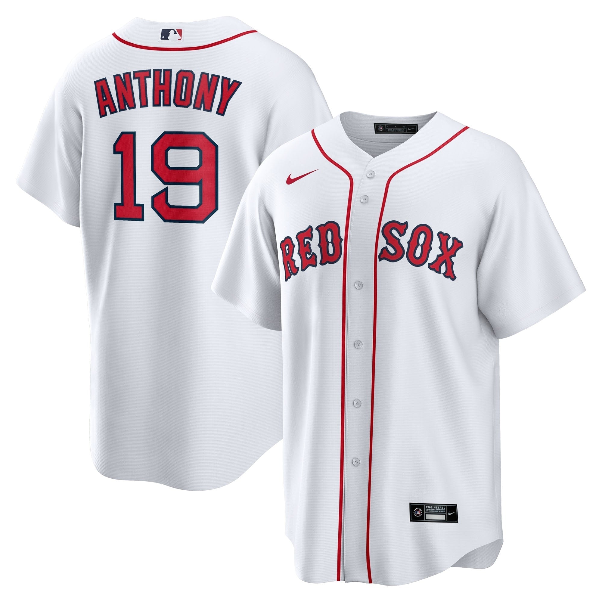Men's #19 Roman Anthony Boston Red Sox Baseball Jersey