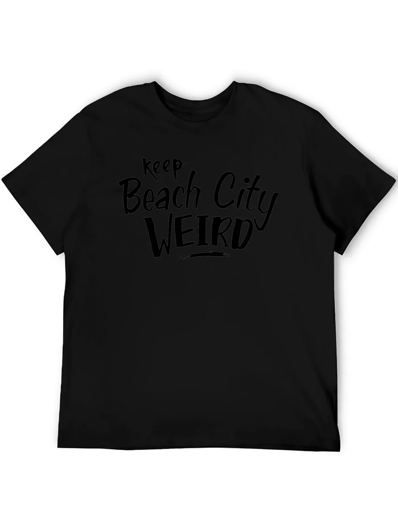 Keep Beach City Weird Graphic Tee - Black